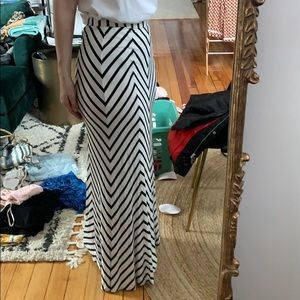 Bebe Striped Maxi Skirt Size Medium